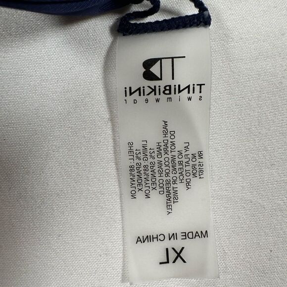 NWT Women’s Two Swimsuit Tops - Blue - 1 Bikini/ 1 Tankini - Size Large & XL - Picture 3 of 8